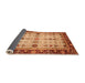 Sideview of Abstract Orange Modern Rug, abs3086org