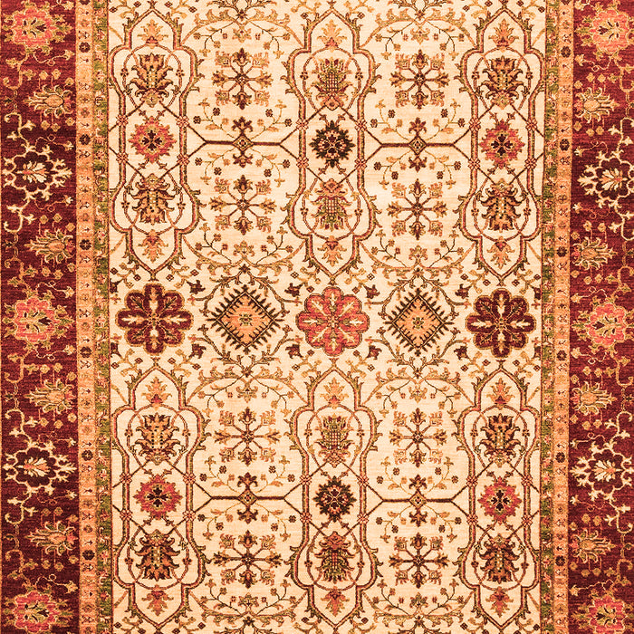 Machine Washable Abstract Orange Modern Area Rugs, wshabs3086org