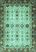 Machine Washable Abstract Turquoise Modern Area Rugs, wshabs3086turq