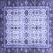 Square Machine Washable Abstract Blue Modern Rug, wshabs3086blu