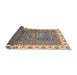 Sideview of Abstract Yellow Modern Rug, abs3087