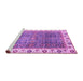 Sideview of Machine Washable Abstract Purple Modern Area Rugs, wshabs3087pur