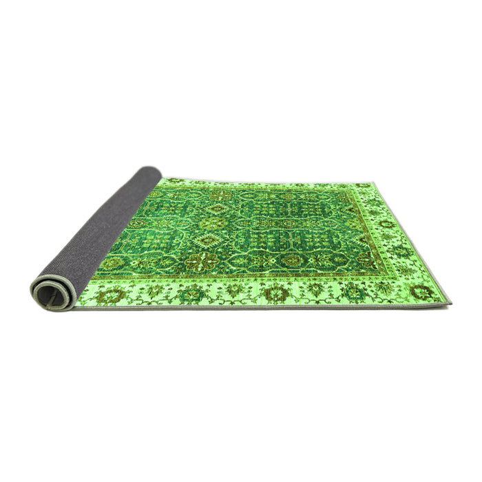 Sideview of Abstract Green Modern Rug, abs3087grn