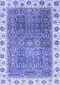 Abstract Blue Modern Rug, abs3087blu