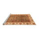 Sideview of Machine Washable Abstract Orange Modern Area Rugs, wshabs3087org