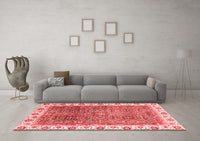 Machine Washable Abstract Red Modern Rug, wshabs3087red