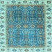 Square Machine Washable Abstract Light Blue Modern Rug, wshabs3087lblu