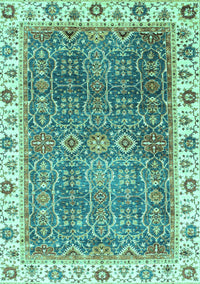 Abstract Turquoise Modern Rug, abs3087turq