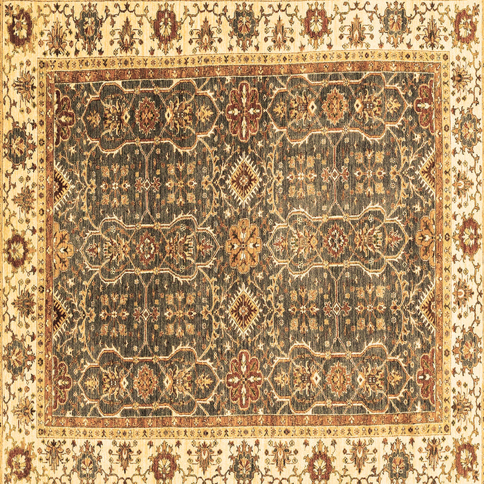 Square Abstract Brown Modern Rug, abs3087brn