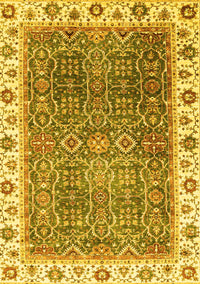 Abstract Yellow Modern Rug, abs3087yw