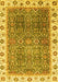 Abstract Yellow Modern Rug, abs3087yw