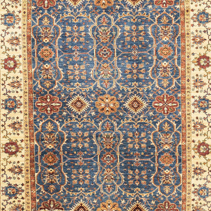 Machine Washable Abstract Yellow Rug, wshabs3087