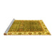 Sideview of Machine Washable Abstract Yellow Modern Rug, wshabs3087yw