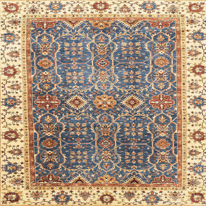 Square Abstract Yellow Modern Rug, abs3087