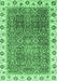 Machine Washable Abstract Emerald Green Modern Area Rugs, wshabs3087emgrn