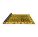 Sideview of Abstract Yellow Modern Rug, abs3087yw