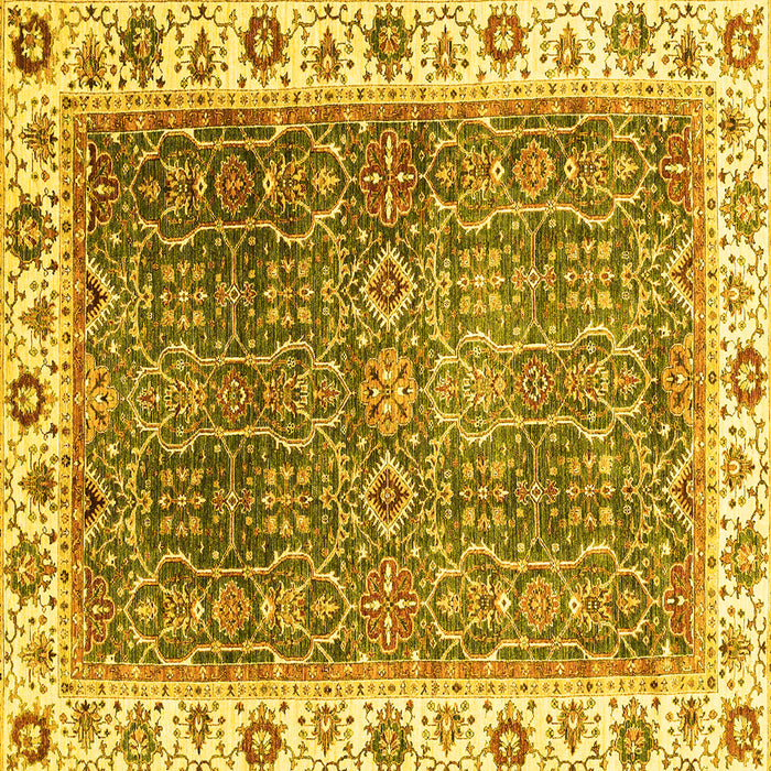 Square Machine Washable Abstract Yellow Modern Rug, wshabs3087yw