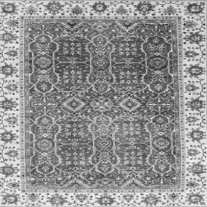 Square Machine Washable Abstract Gray Modern Rug, wshabs3087gry