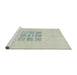 Sideview of Machine Washable Abstract Pale Silver Gray Rug, wshabs3088