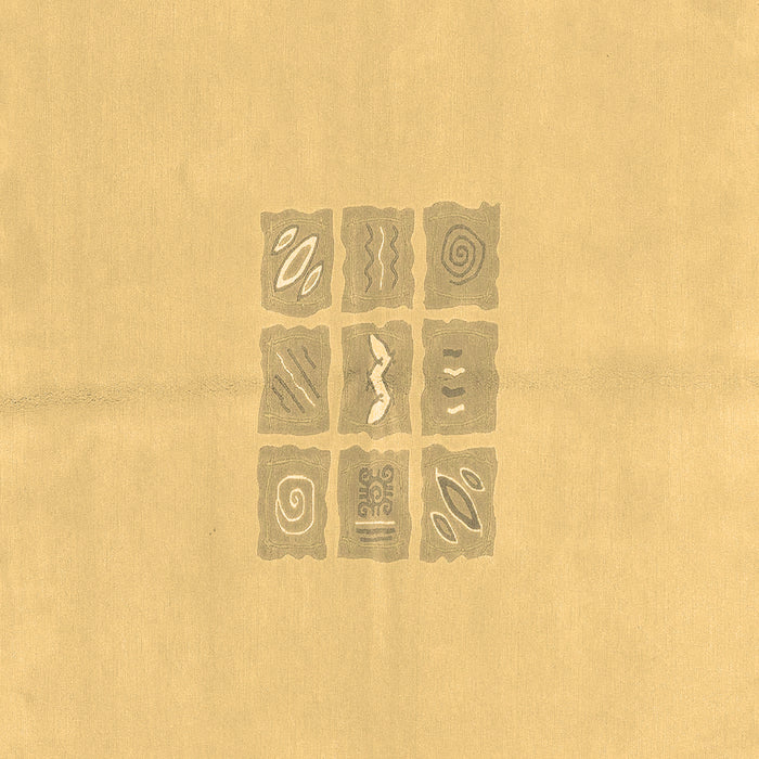 Square Abstract Brown Modern Rug, abs3088brn