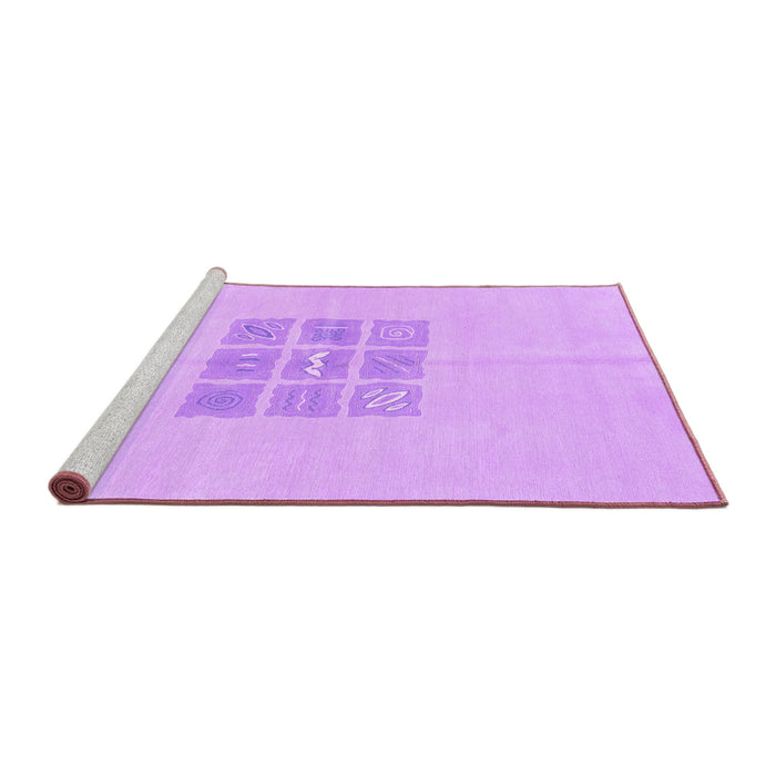 Sideview of Machine Washable Abstract Purple Modern Area Rugs, wshabs3088pur