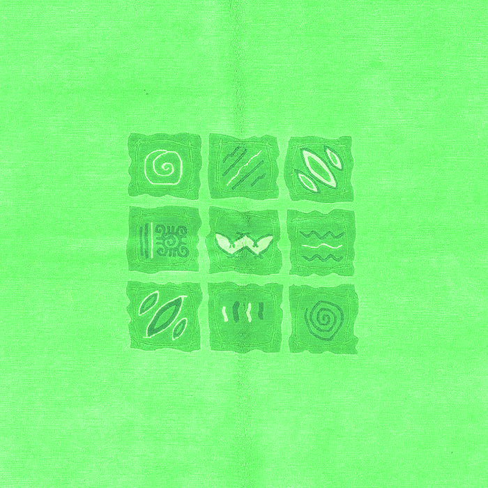 Machine Washable Abstract Green Modern Area Rugs, wshabs3088grn