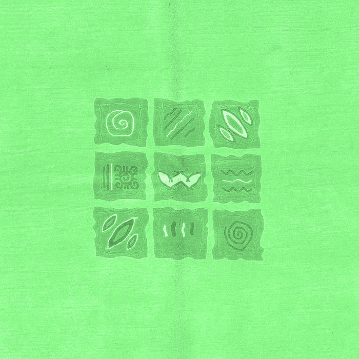 Machine Washable Abstract Emerald Green Modern Area Rugs, wshabs3088emgrn