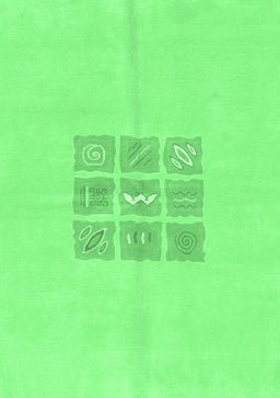 Abstract Emerald Green Modern Rug, abs3088emgrn