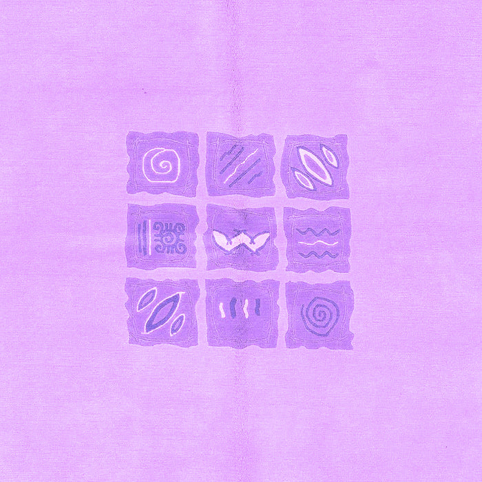 Machine Washable Abstract Purple Modern Area Rugs, wshabs3088pur