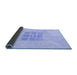 Sideview of Abstract Blue Modern Rug, abs3088blu