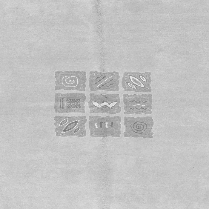 Square Machine Washable Abstract Gray Modern Rug, wshabs3088gry