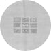 Round Abstract Gray Modern Rug, abs3088gry