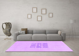 Machine Washable Abstract Purple Modern Area Rugs in a Living Room, wshabs3088pur