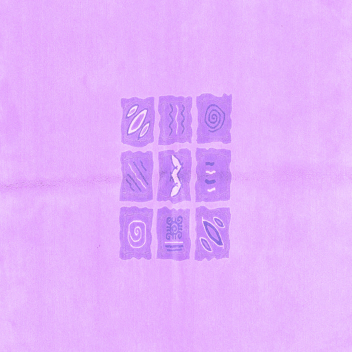 Square Abstract Purple Modern Rug, abs3088pur