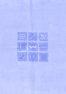 Abstract Blue Modern Rug, abs3088blu