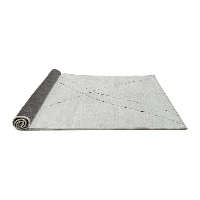 Sideview of Solid Gray Modern Rug, abs3089gry