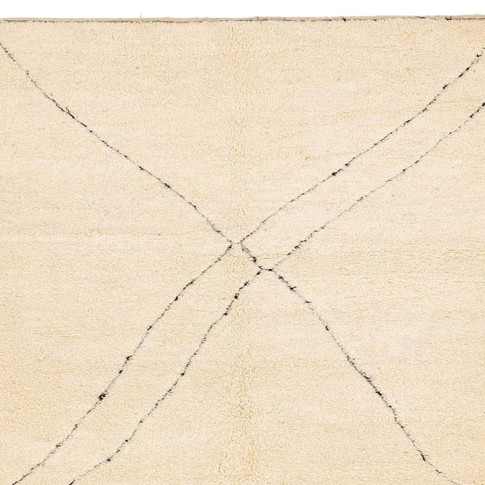 Square Machine Washable Abstract Navajo White Rug, wshabs3089