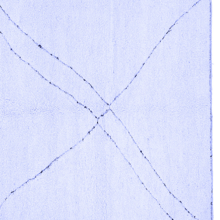Square Machine Washable Solid Blue Modern Rug, wshabs3089blu