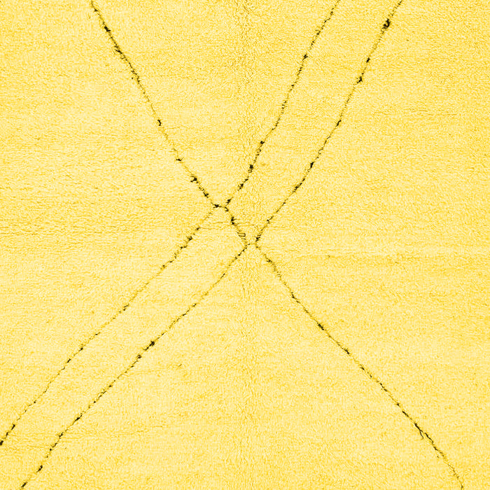 Machine Washable Solid Yellow Modern Rug, wshabs3089yw