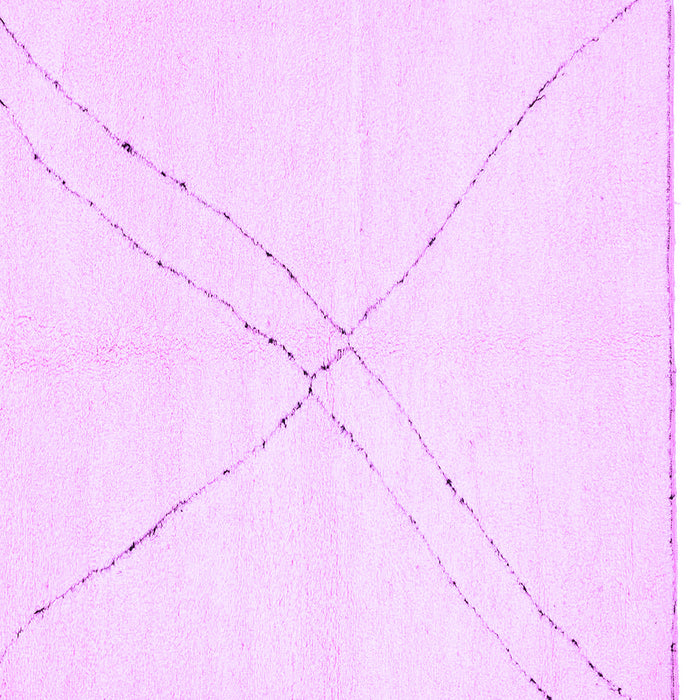 Square Machine Washable Solid Purple Modern Area Rugs, wshabs3089pur