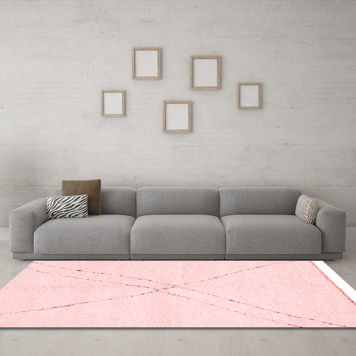 Modern Red Washable Rugs