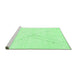 Sideview of Machine Washable Solid Emerald Green Modern Area Rugs, wshabs3089emgrn