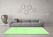 Machine Washable Solid Green Modern Area Rugs in a Living Room,, wshabs3089grn