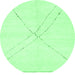 Round Solid Emerald Green Modern Rug, abs3089emgrn