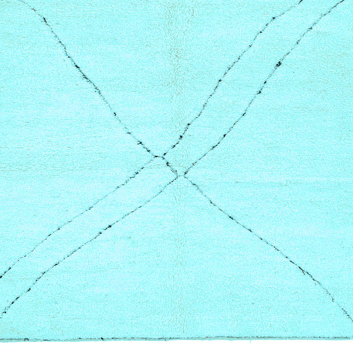 Square Solid Light Blue Modern Rug, abs3089lblu