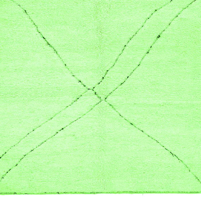 Square Solid Green Modern Rug, abs3089grn