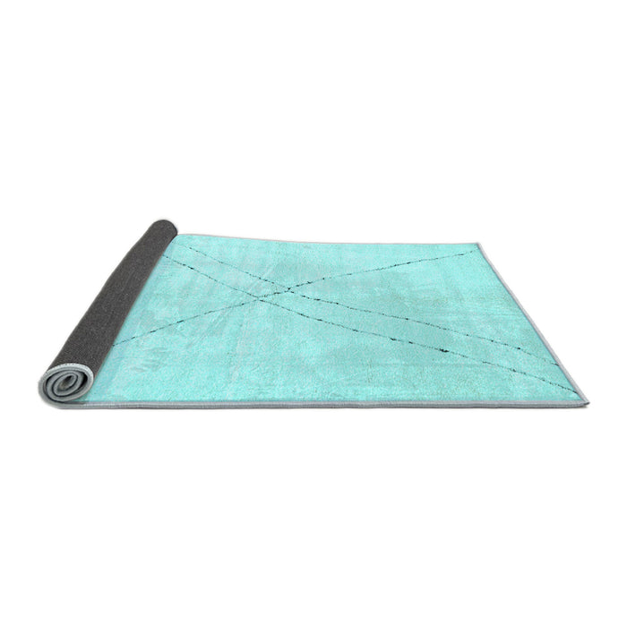 Sideview of Solid Light Blue Modern Rug, abs3089lblu