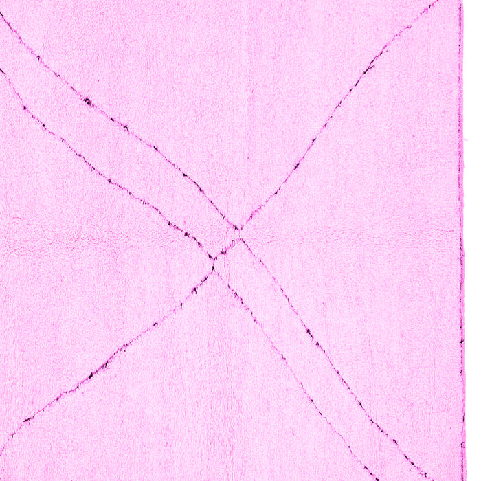 Square Solid Pink Modern Rug, abs3089pnk