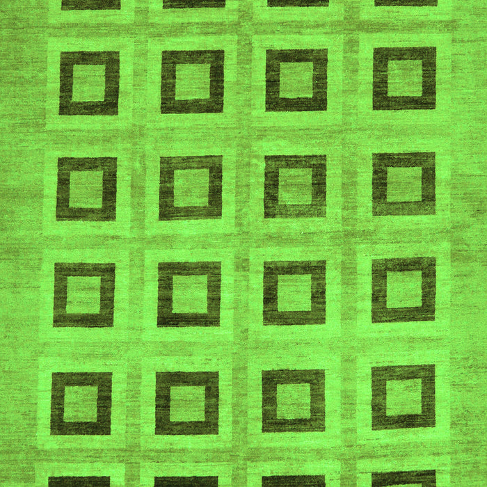 Machine Washable Abstract Green Modern Area Rugs, wshabs308grn