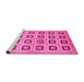 Sideview of Machine Washable Abstract Pink Modern Rug, wshabs308pnk